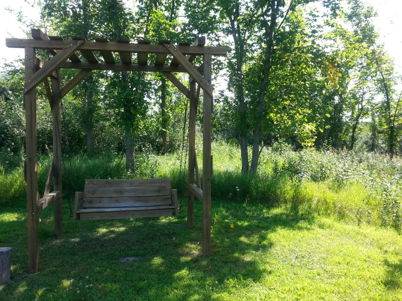 Large swing in a peaceful prairie
